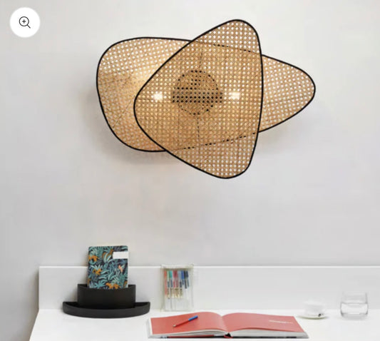 Wicker Wall Scone Lamp