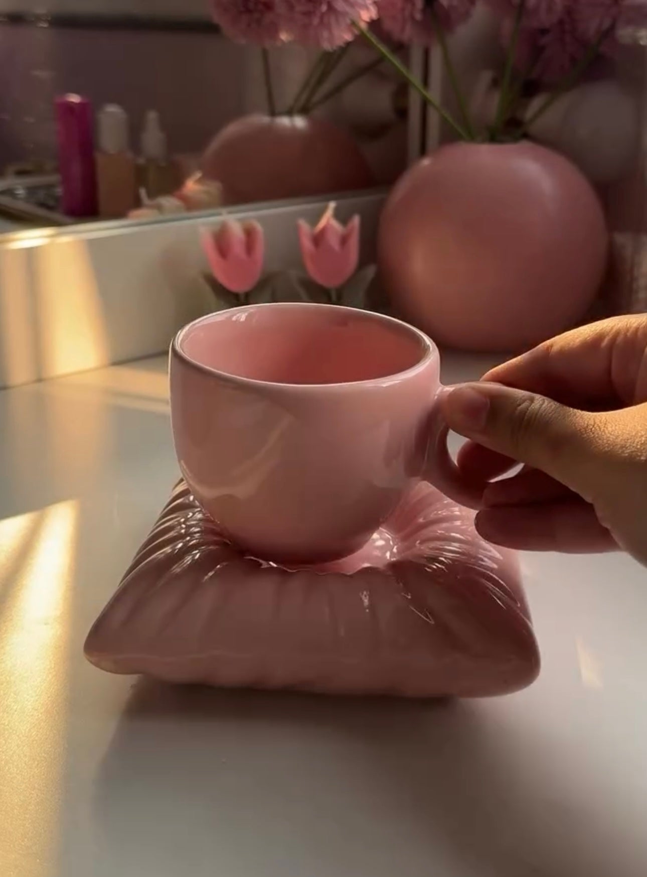 Pinterest Pillow Mug & Saucer Set