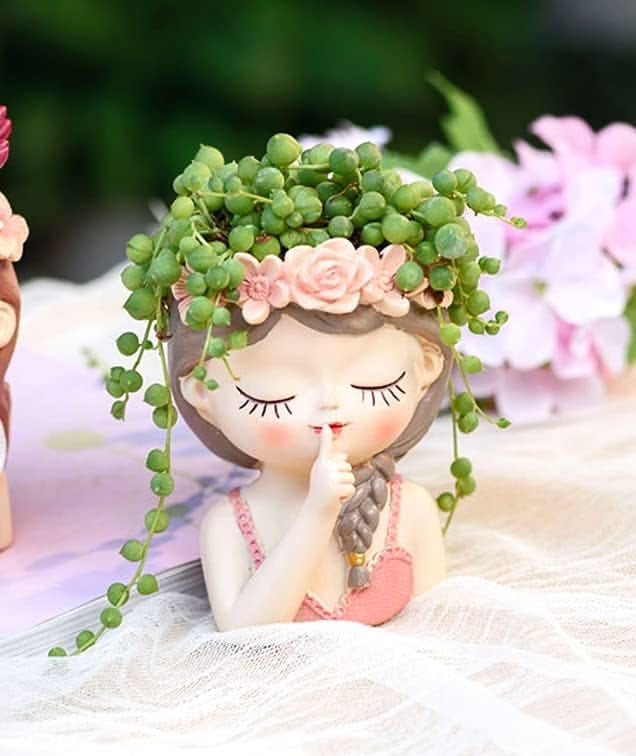 Cute Girl Fairies Planter / Multipurpose Brush Holder / Pencil Holder