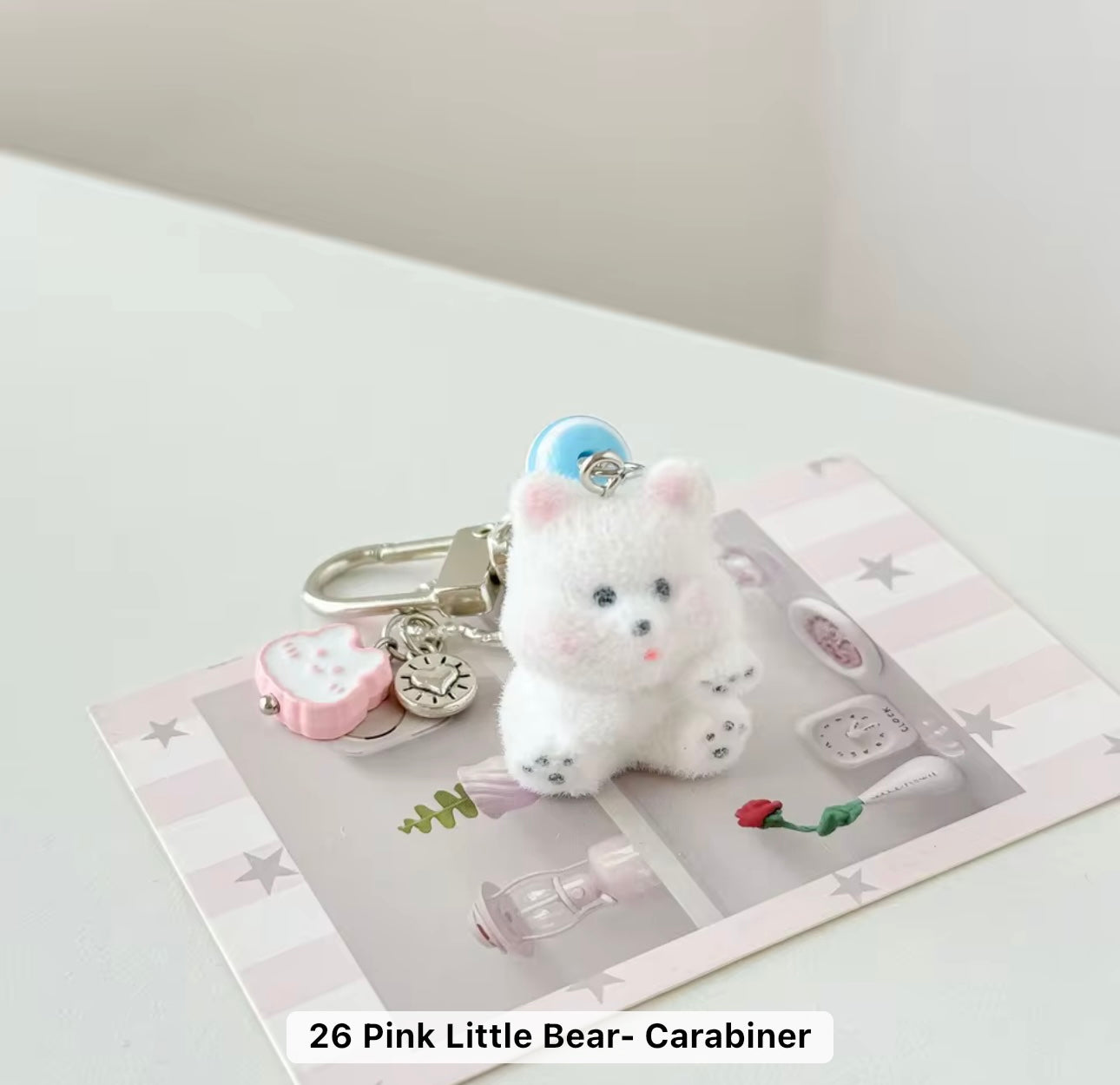 Adorable Soft Cute Plushy Dog Keychain / Stuffed Animal Keychain