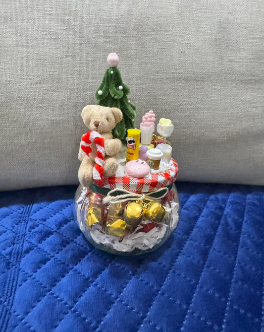 Customised Candy Jar with Cute Teddy Detail - Return Gifts for Birthdas/Weddings/Corporate Events