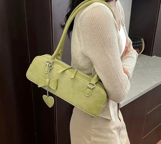 Stylish Long Top Handle Baguette Bag