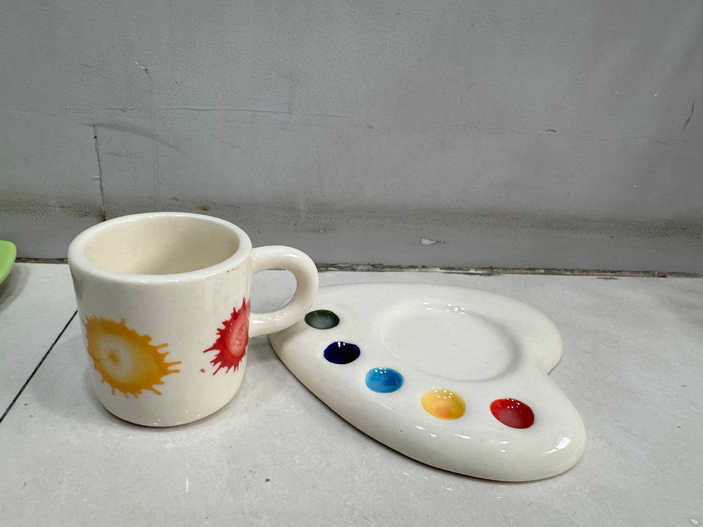 Watercolour Pattern Palette Cup & Saucer Set