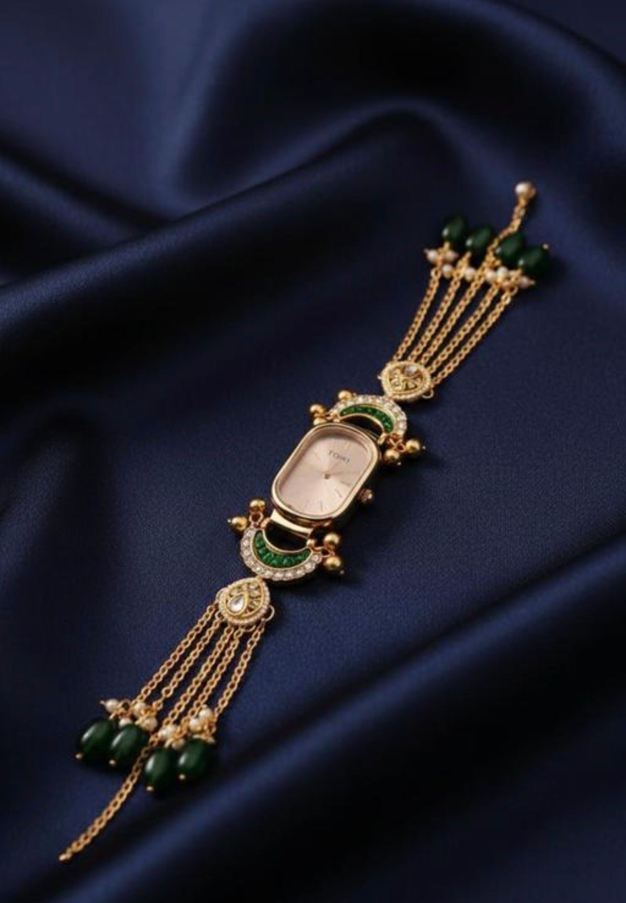 Trending Viral Kundan Ghungroo Kashmiri Watch/Bracelet