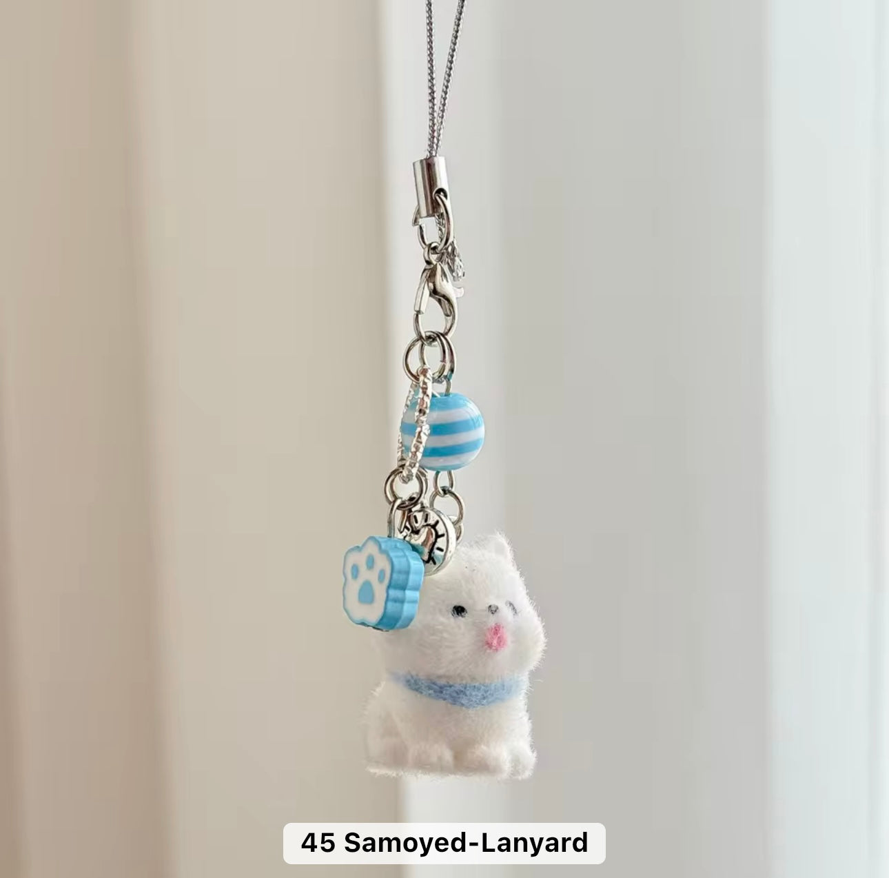 Adorable Soft Cute Plushy Dog Keychain / Stuffed Animal Keychain