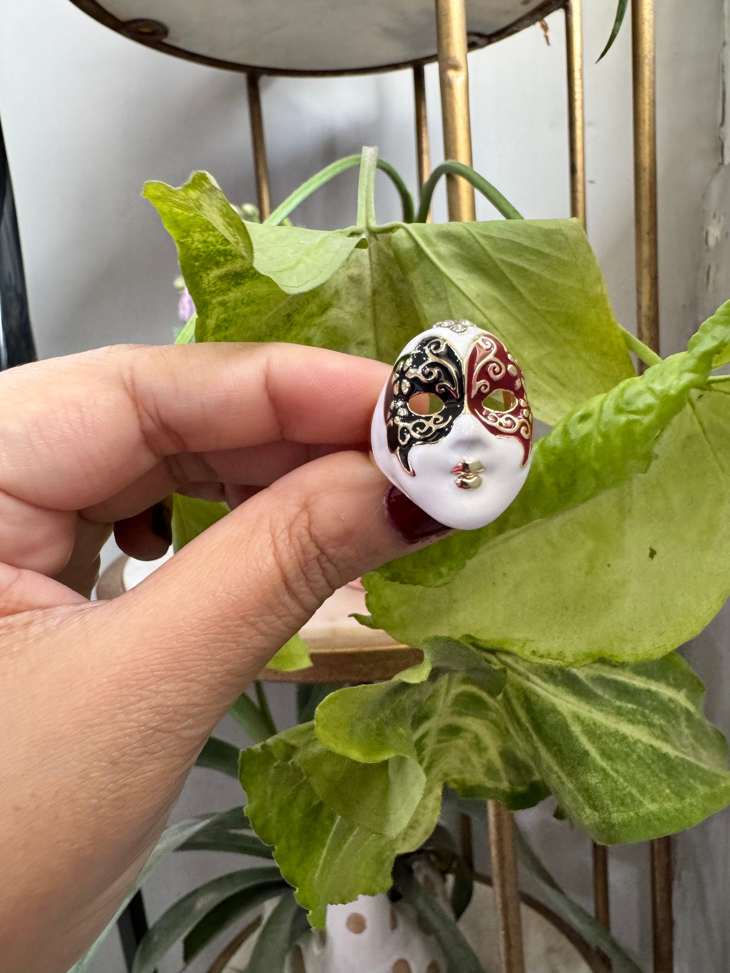 Statement Venetian Mask Ring
