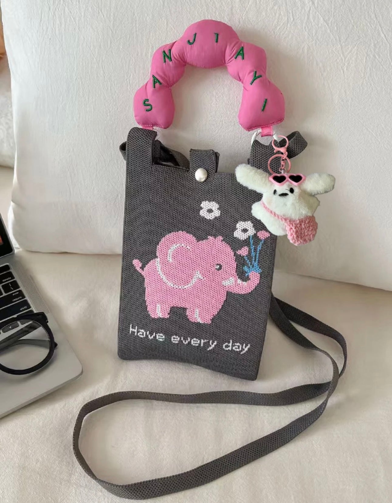 Plushy Cute Furry Bag Charm / Keychain