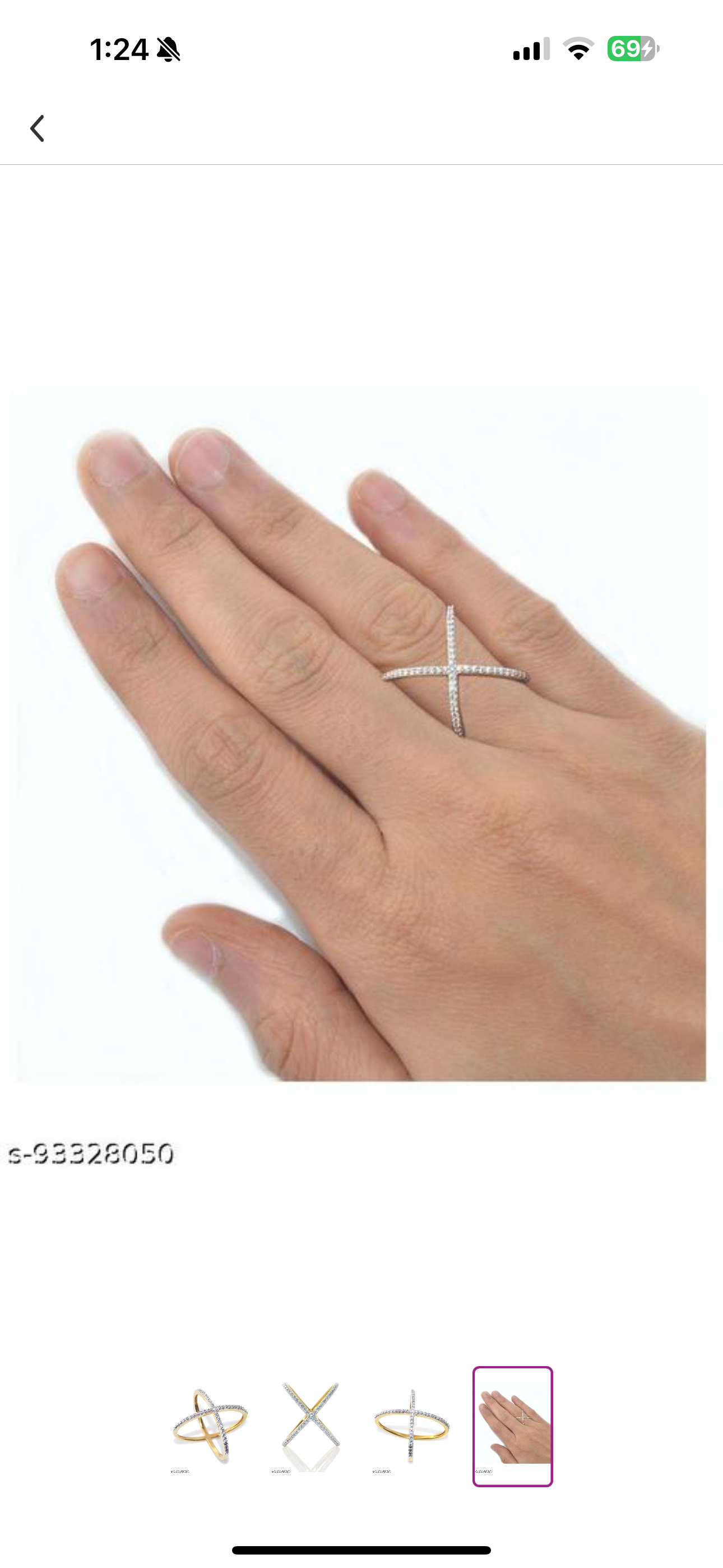 Minimalist Sterling Silver X-Shape Ring