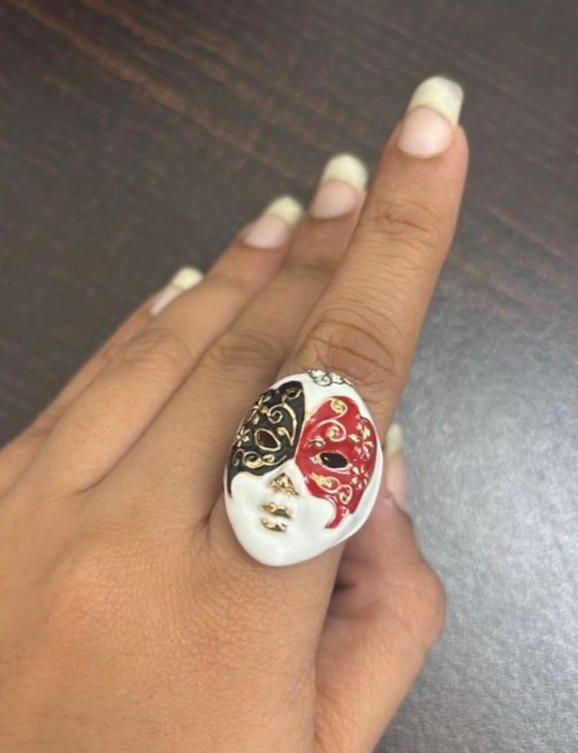 Statement Venetian Mask Ring