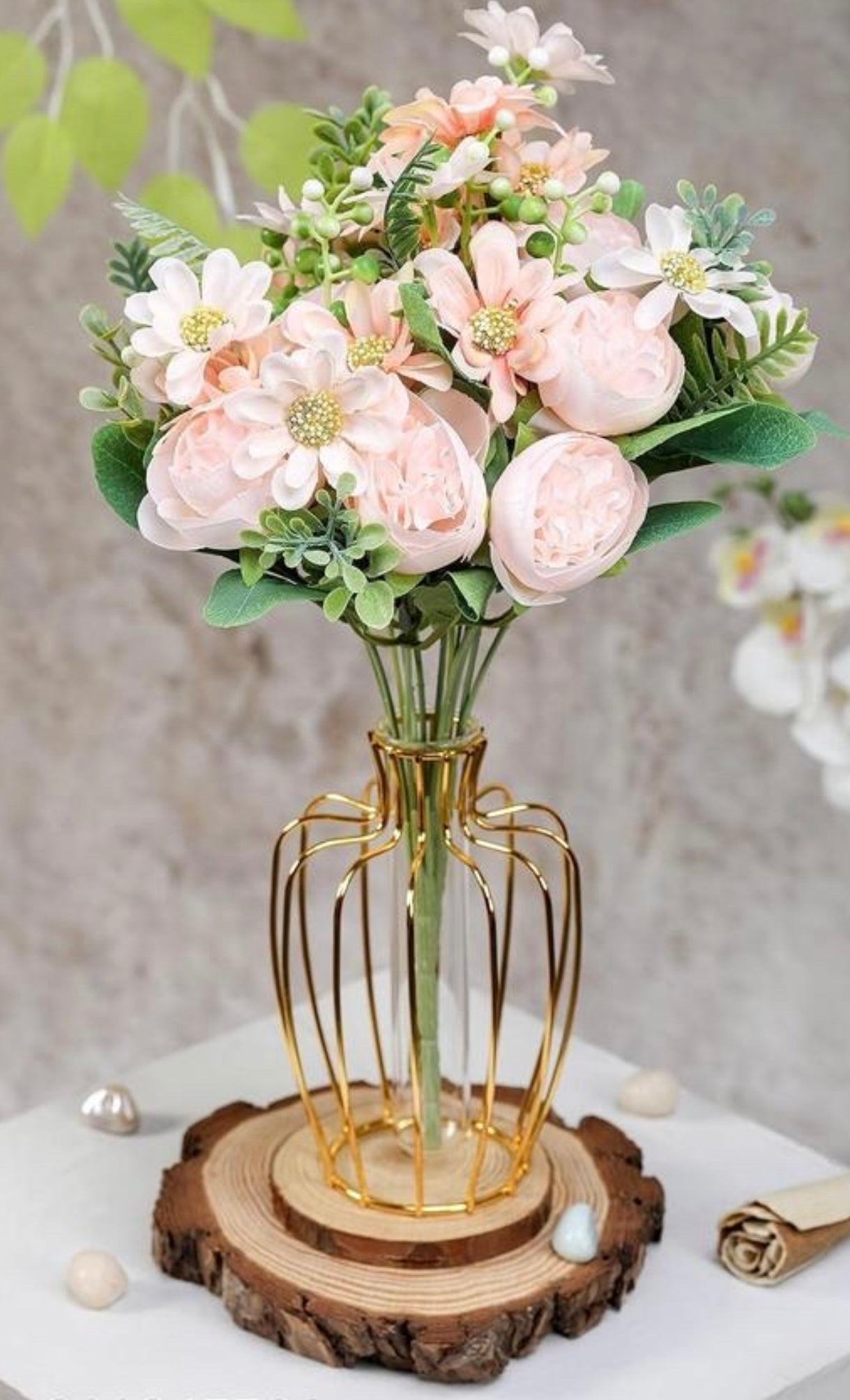 Artificial Peonies & Hydrangeas Flowers Bunch