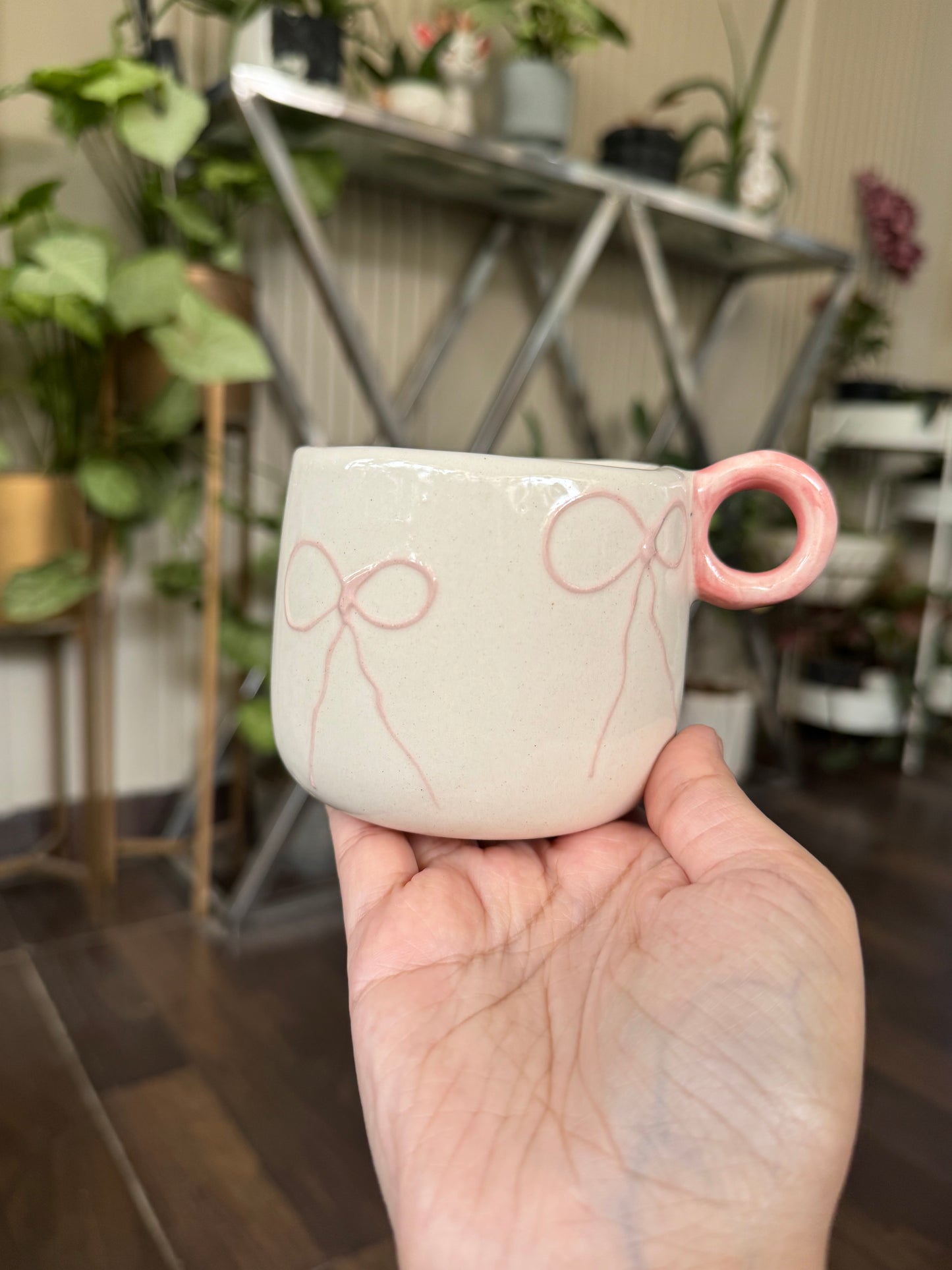 Cute Bow Mug & Saucer Set