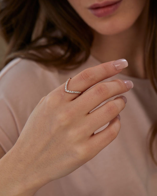 Premium Minimalist V-Shape Ring