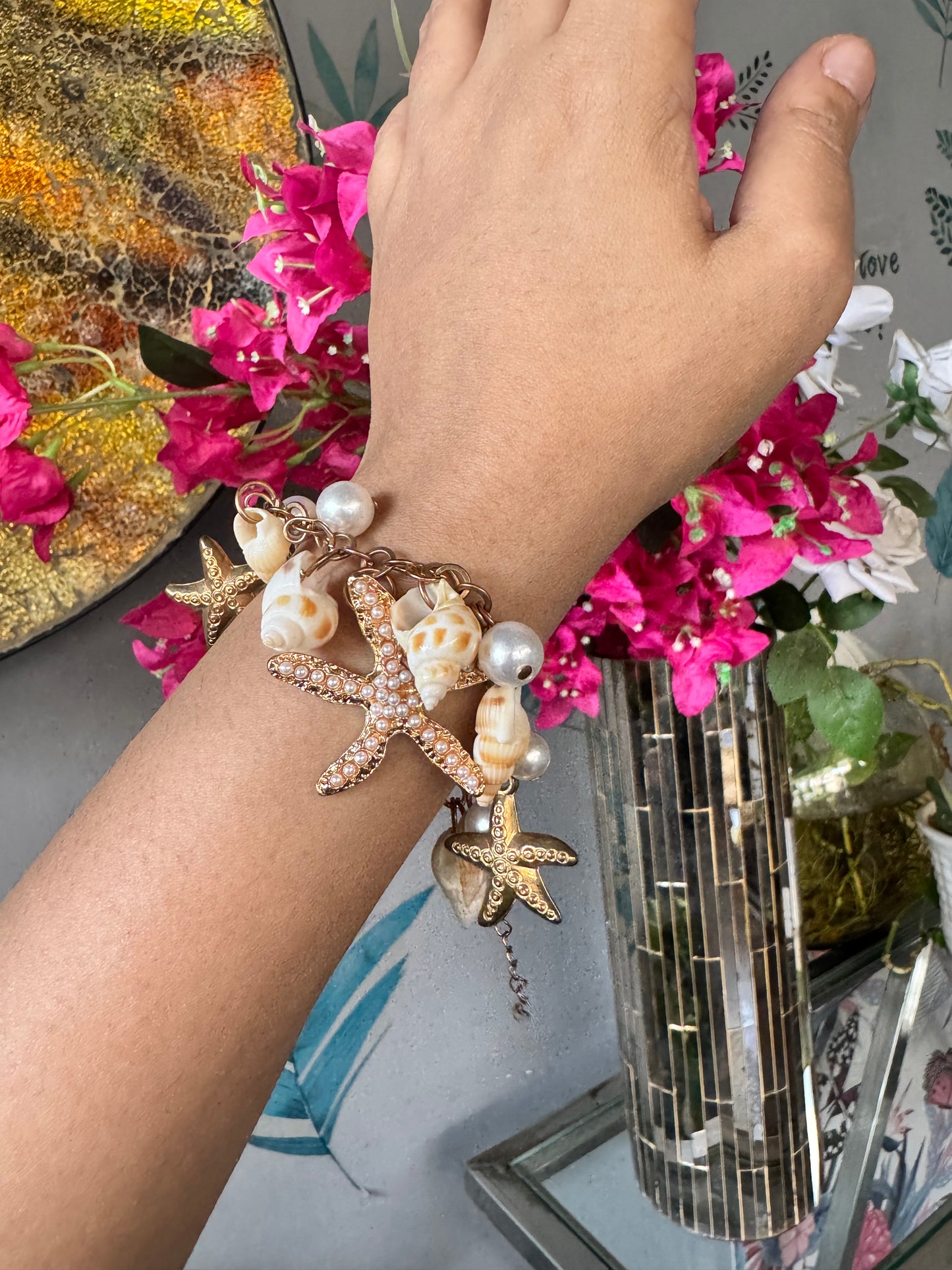 Bohemian Ocean Elements Starfish & Shells Bracelet