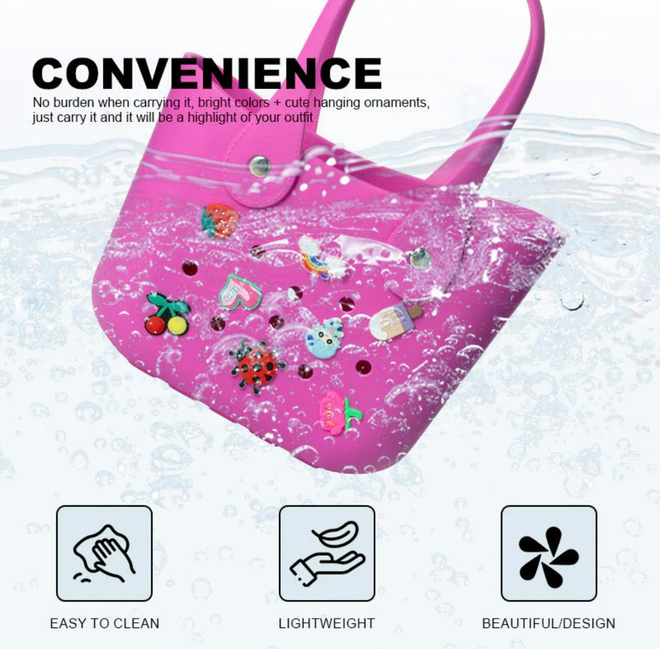 Premium Large Beach Bag / Silicone Crocs Bag