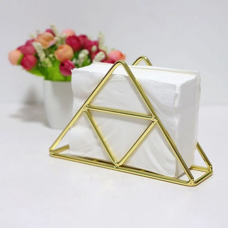 Modern Metal Nordic Triangle Tissue Holder