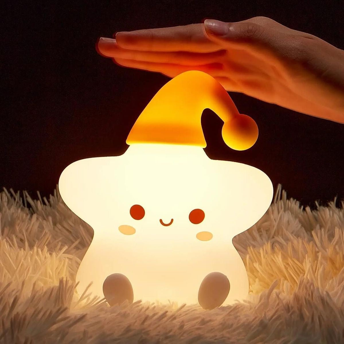 Cute Star Touch Sensor Silicon LED Night Light - Rechargeable