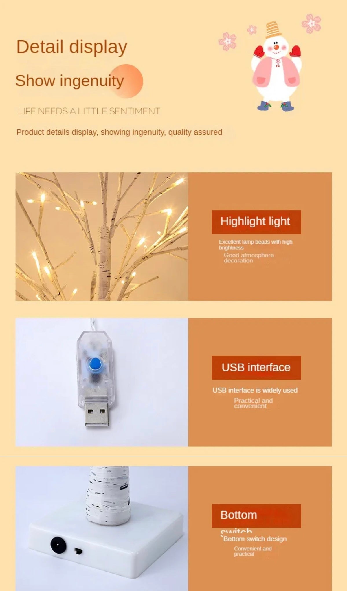 Decorative Tree-Shaped LED Floor Light