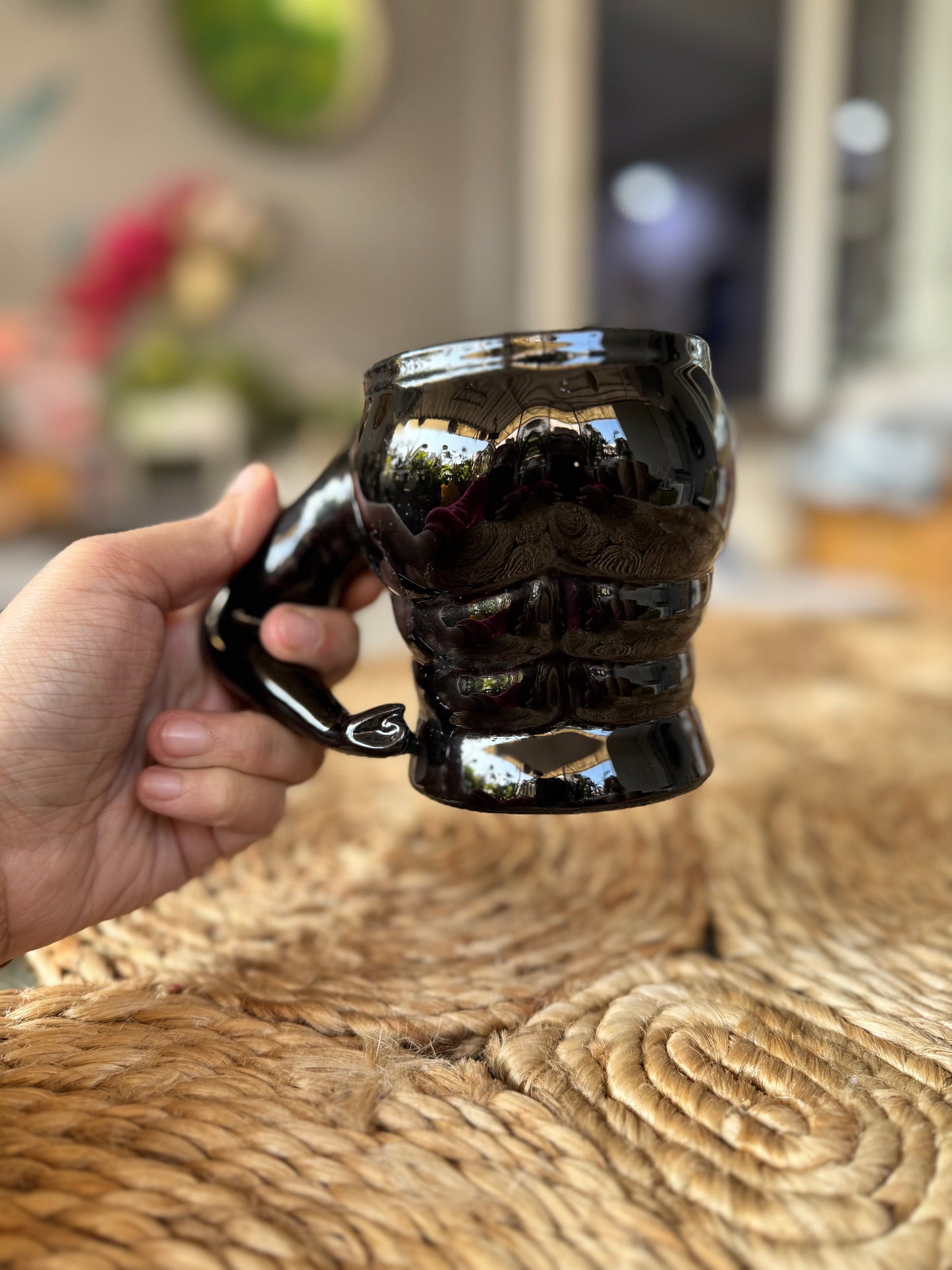 Unique Bodybuilder Muscle Ceramic Mug for Fitness Lovers