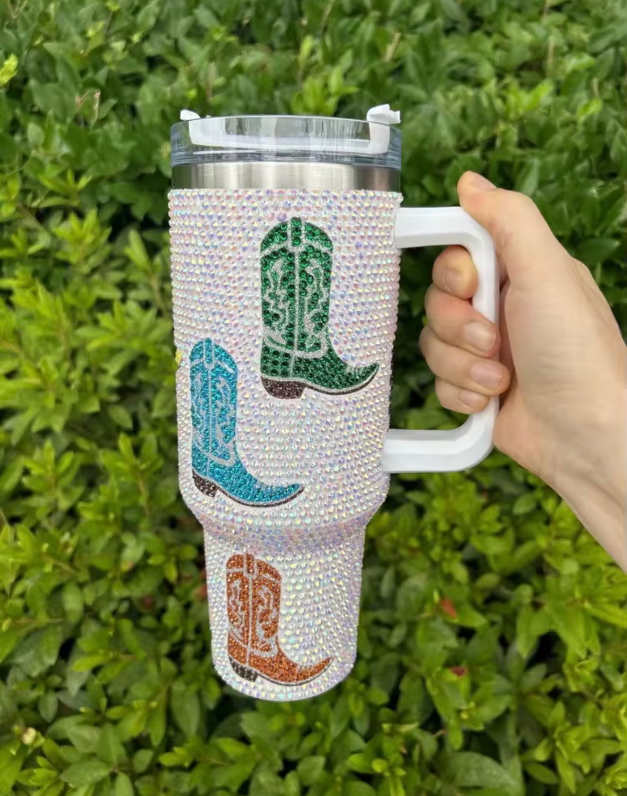 Aesthetic Rhinestones Studded Tumbler