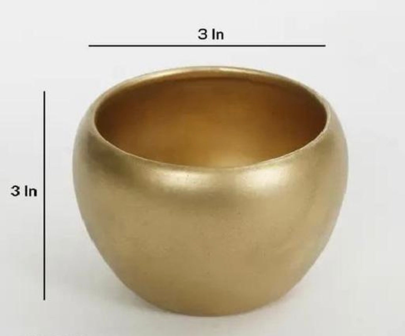 Small Gold Indoor Planters - Set of 2