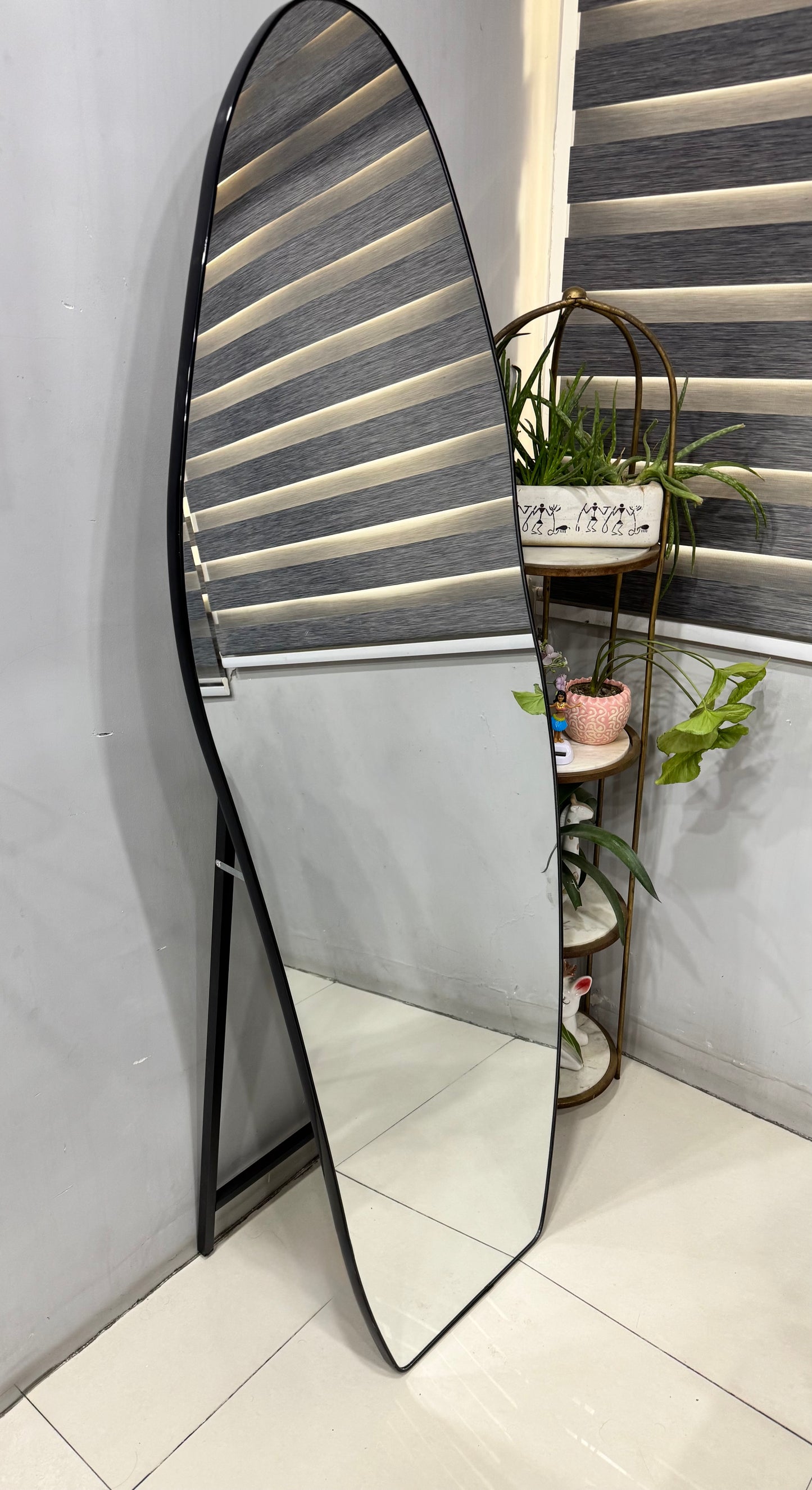 Irregular Blob Mirror with Sleek Frame - Only deliverable in Delhi/NCR