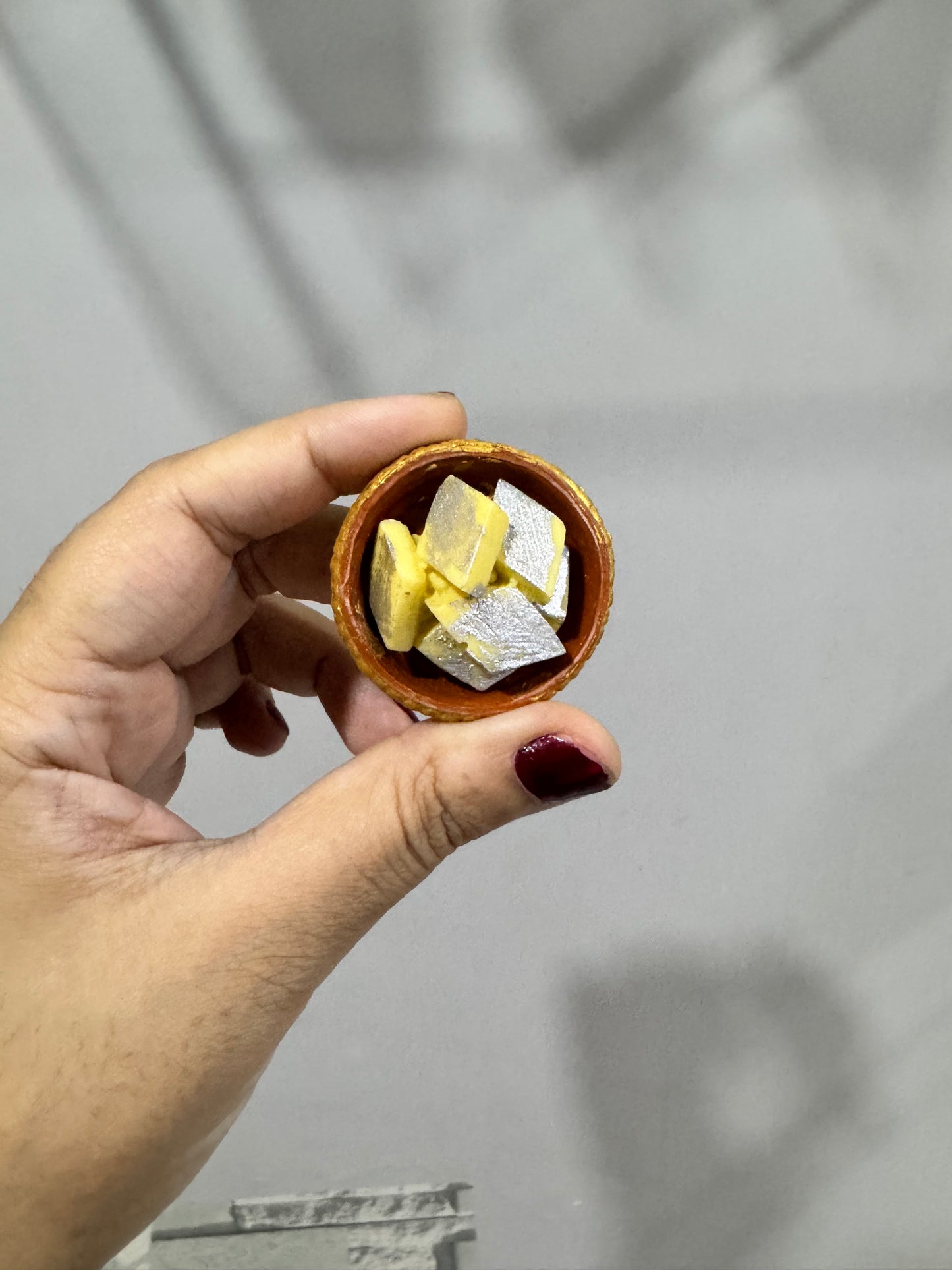 Kaju Katli Miniature Fridge Magnet