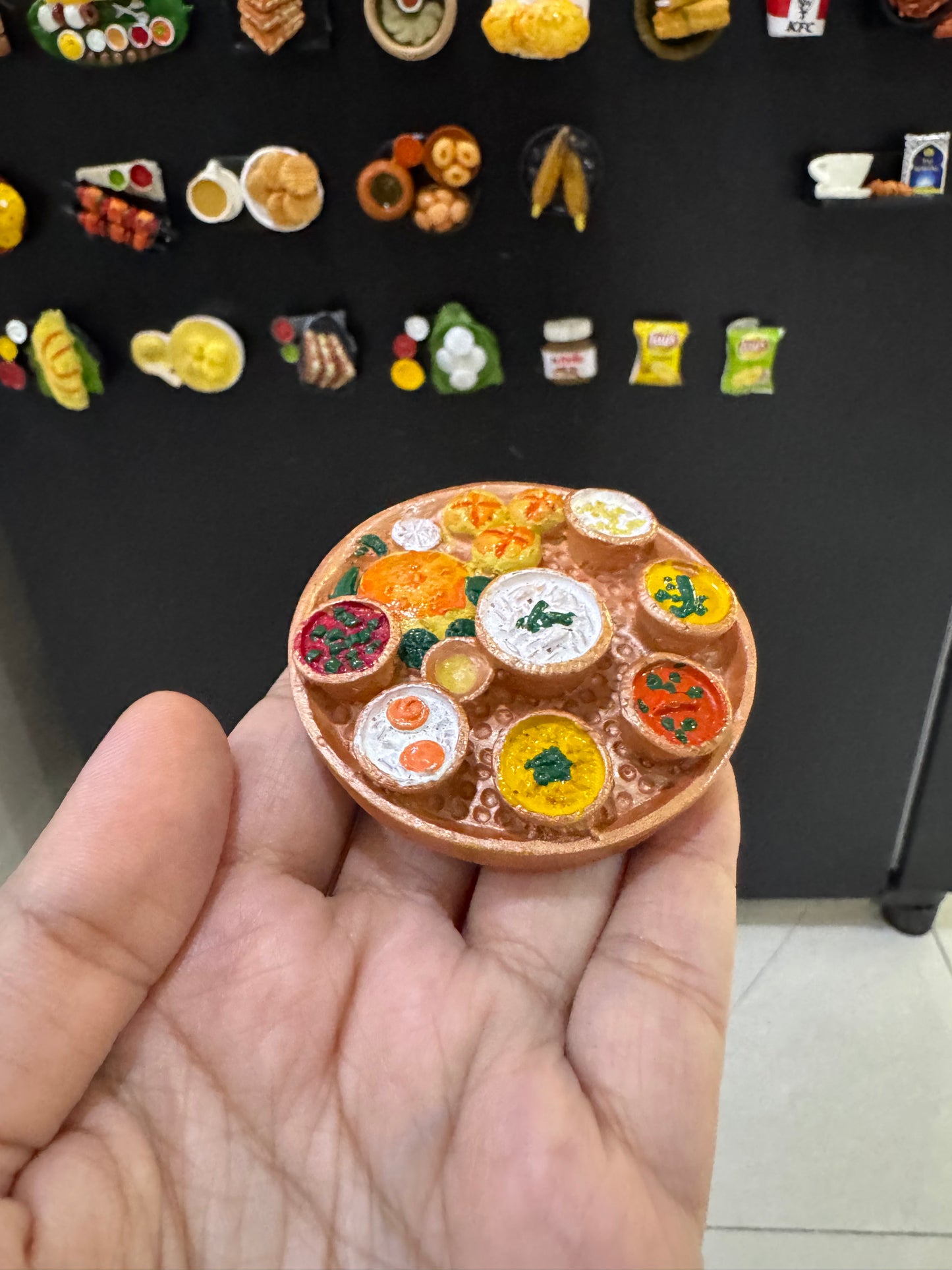 Jumbo Rajasthani Thali Miniature Fridge Magnet