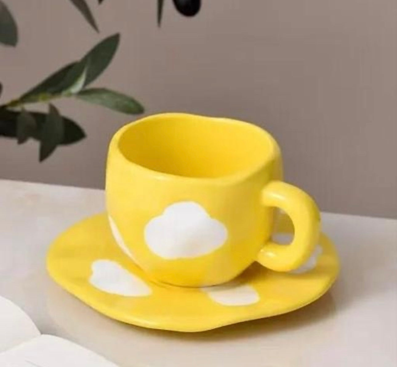 Pinterest Cloud Mug & Saucer Set