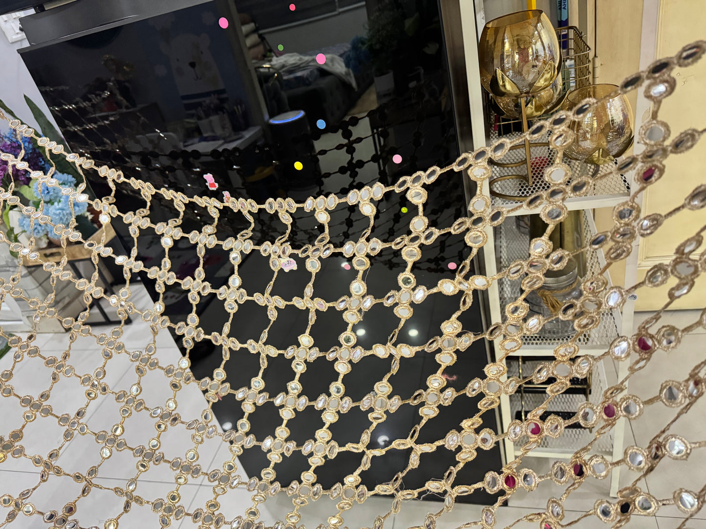 Exclusive Handmade Statement Mirror Jaal Dupatta/Veil