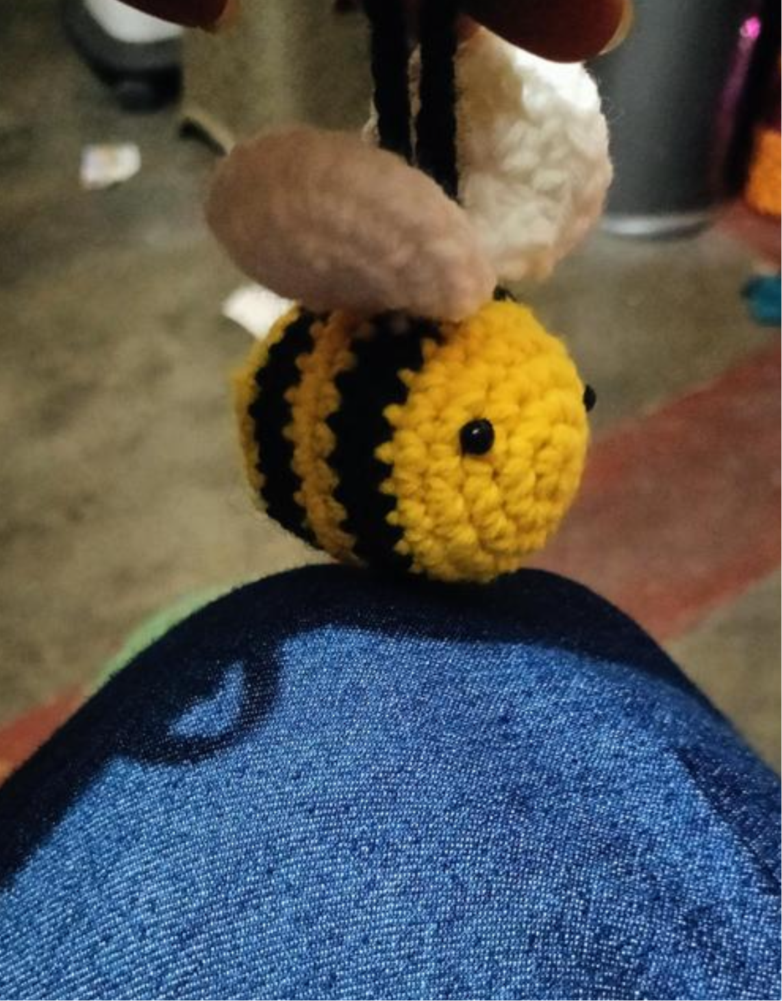 Adorable Crochet Bee Keychain