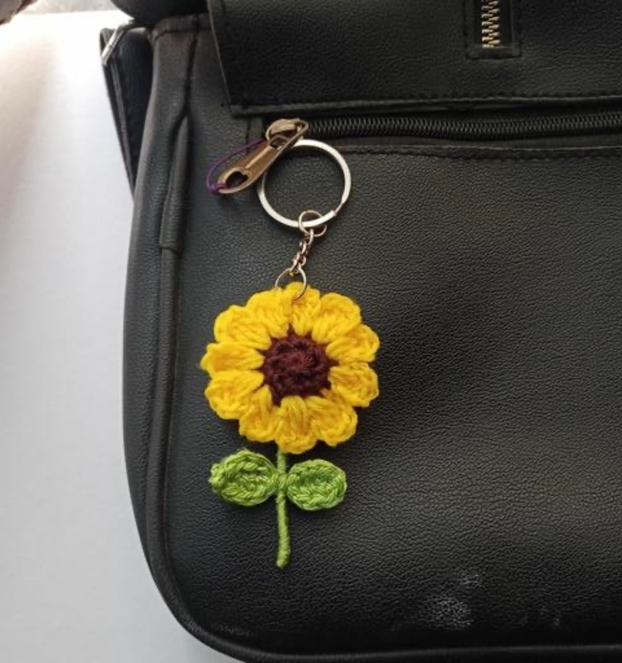 Crochet Flower Keychain