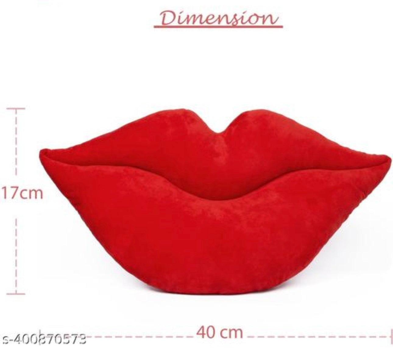 Plush Velvet Red Lips Pillow