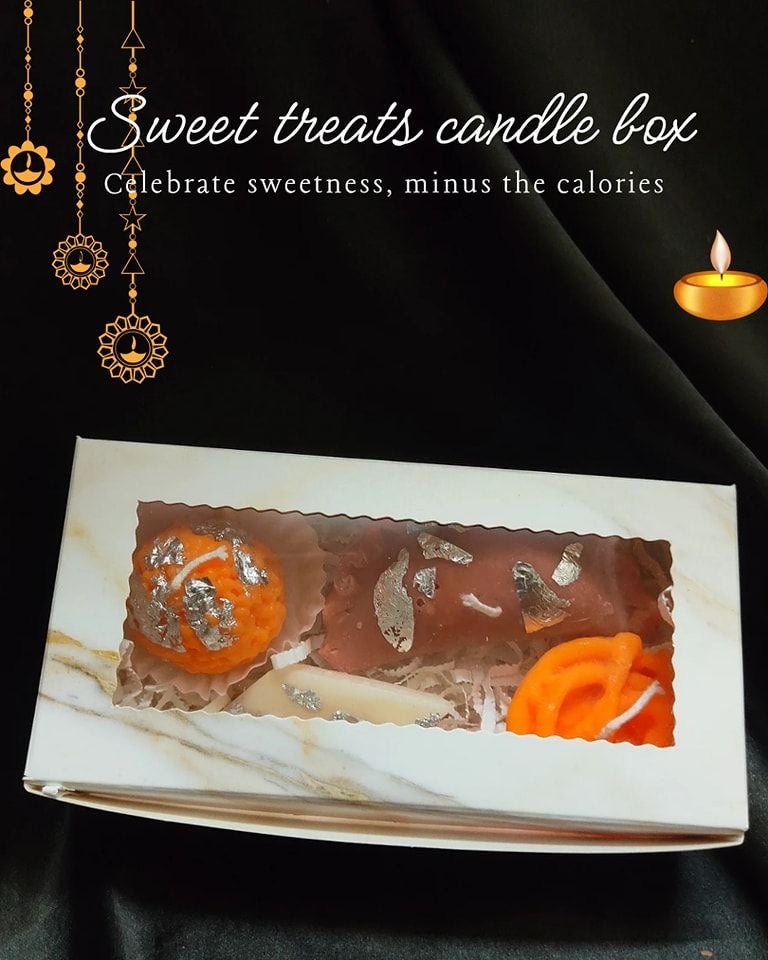 Indian Sweets/Mithai Candles Box for Diwali - Make your own Combo