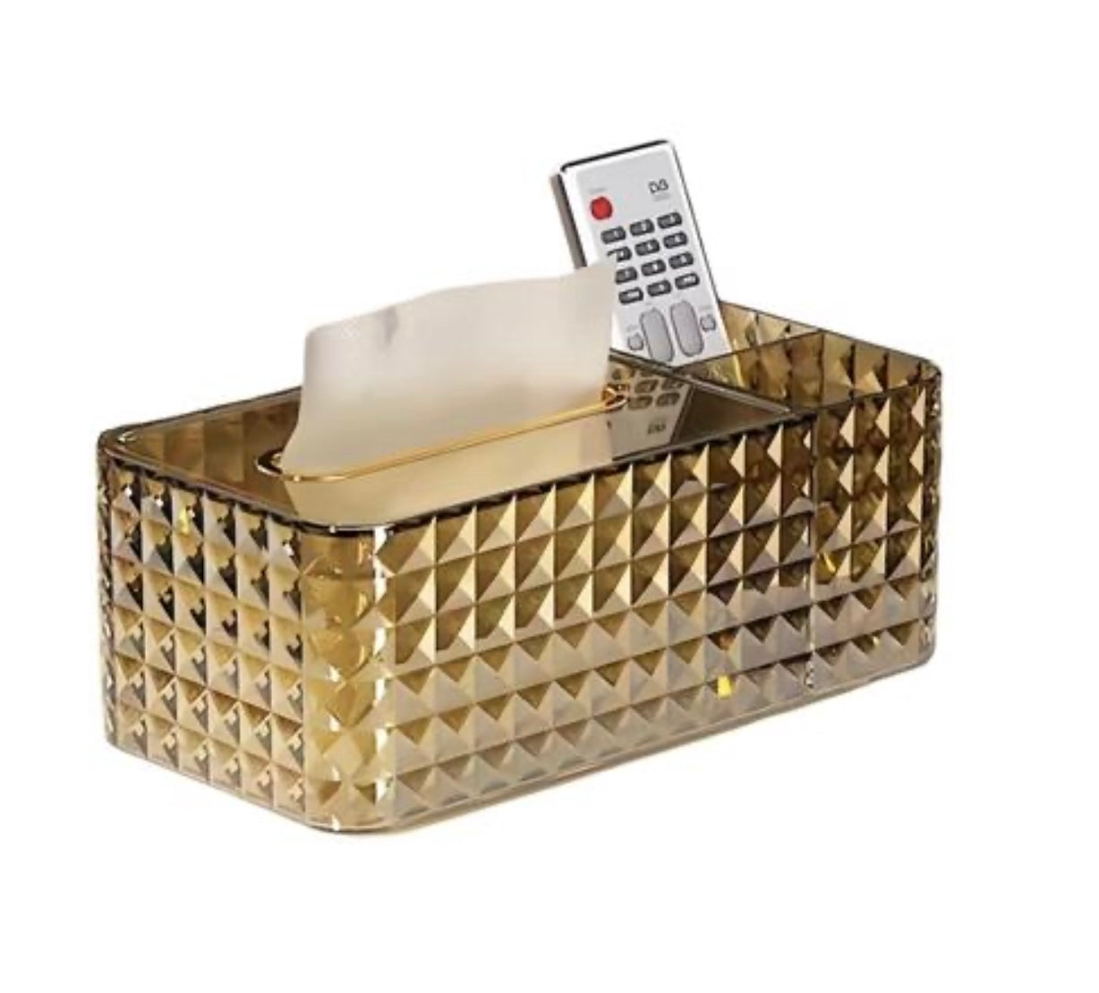 Luxury Multifunctional Acrylic Tissue Box with Compartments