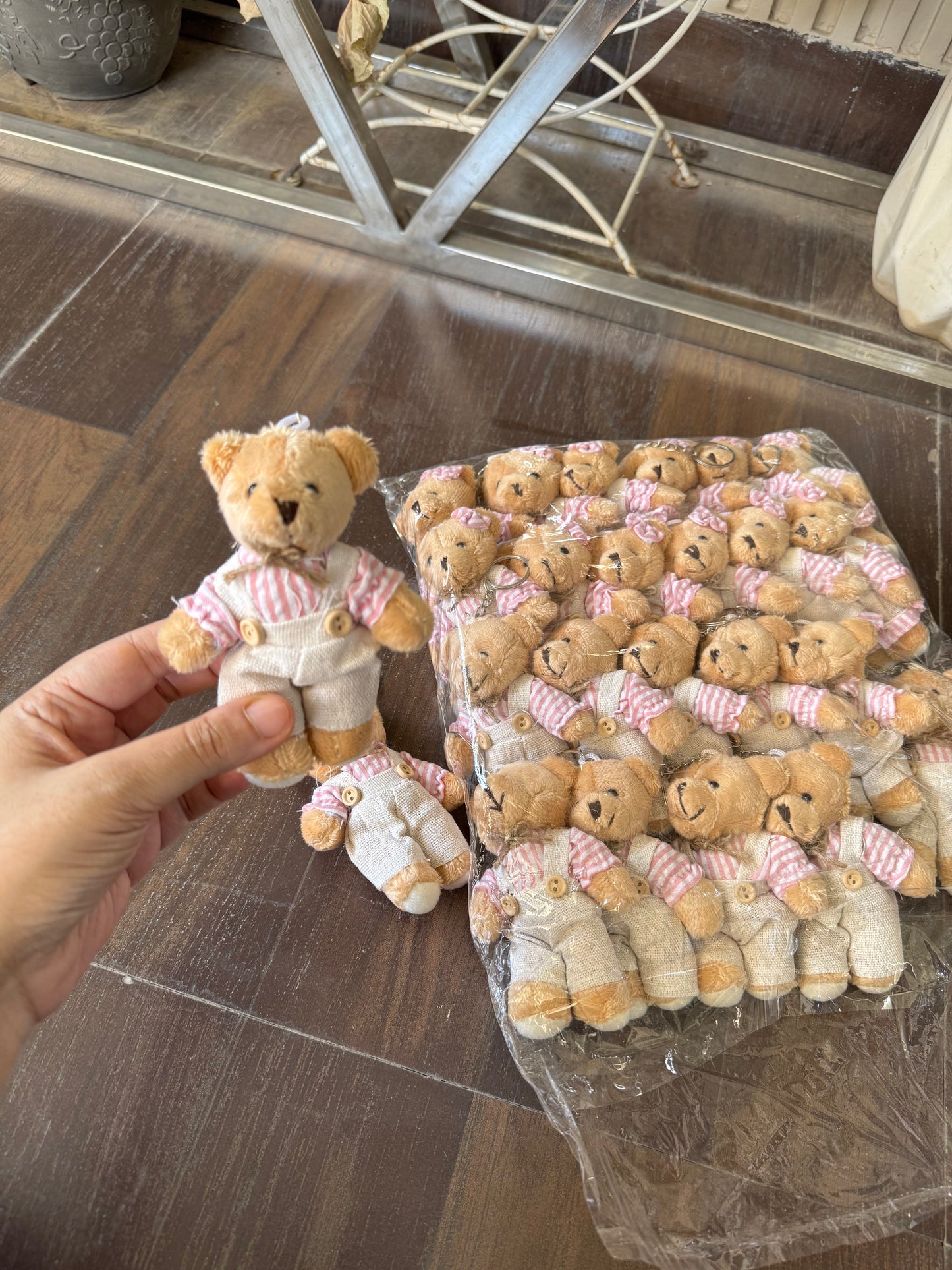 Exclusive Teddy Keychains with Cute Pink Outfit (Boy/Girl)