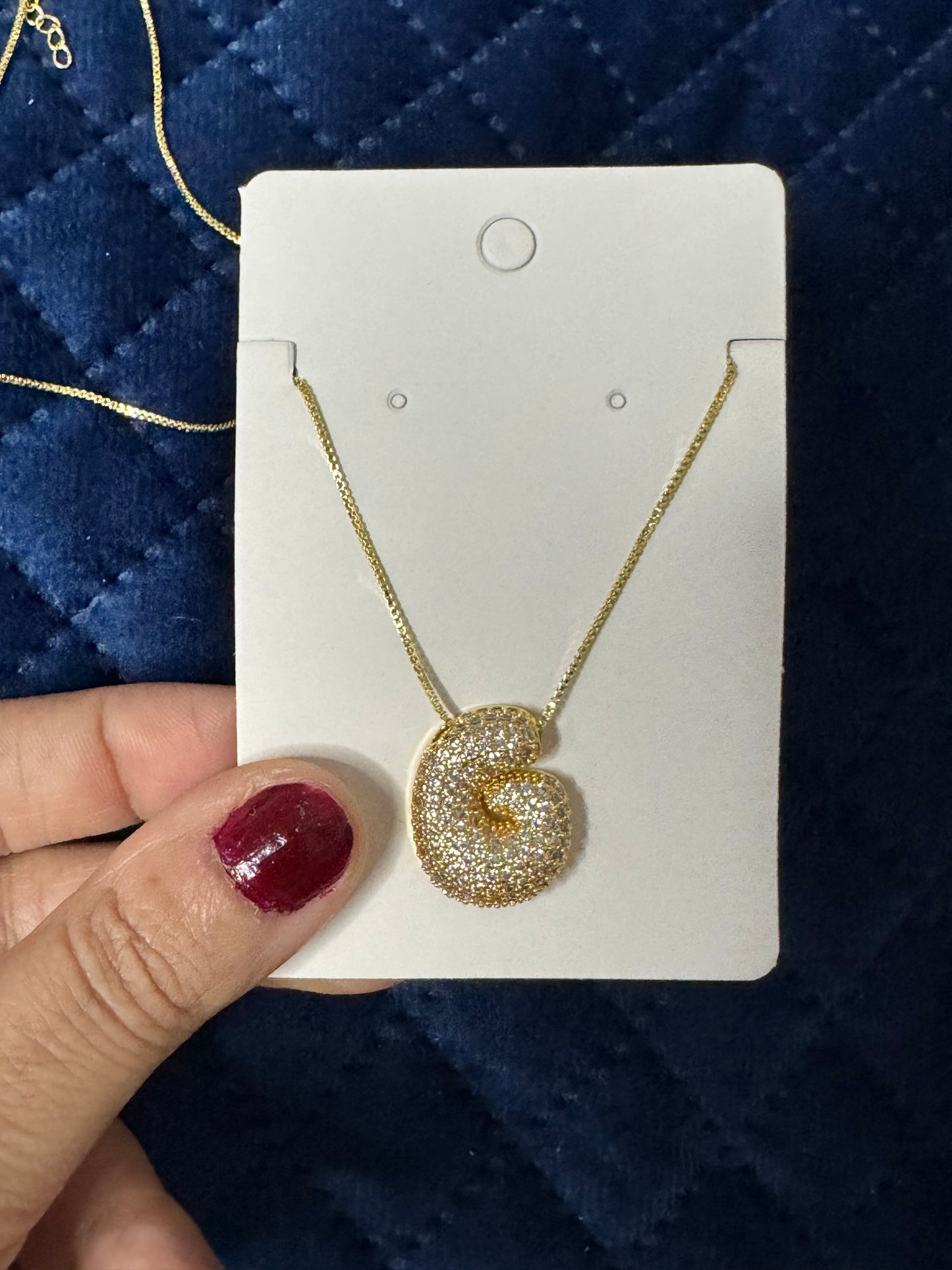 Zircon Chunky A-Z Letter Pendant