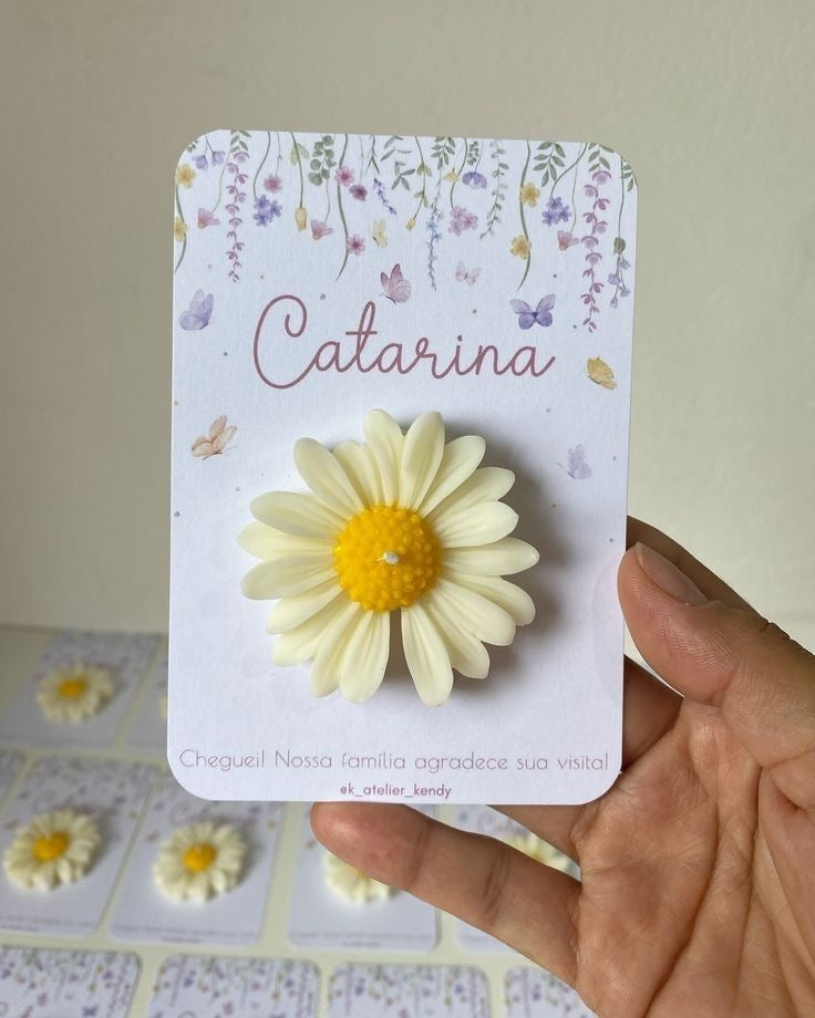 Daisy Candles Card for Return Gifts