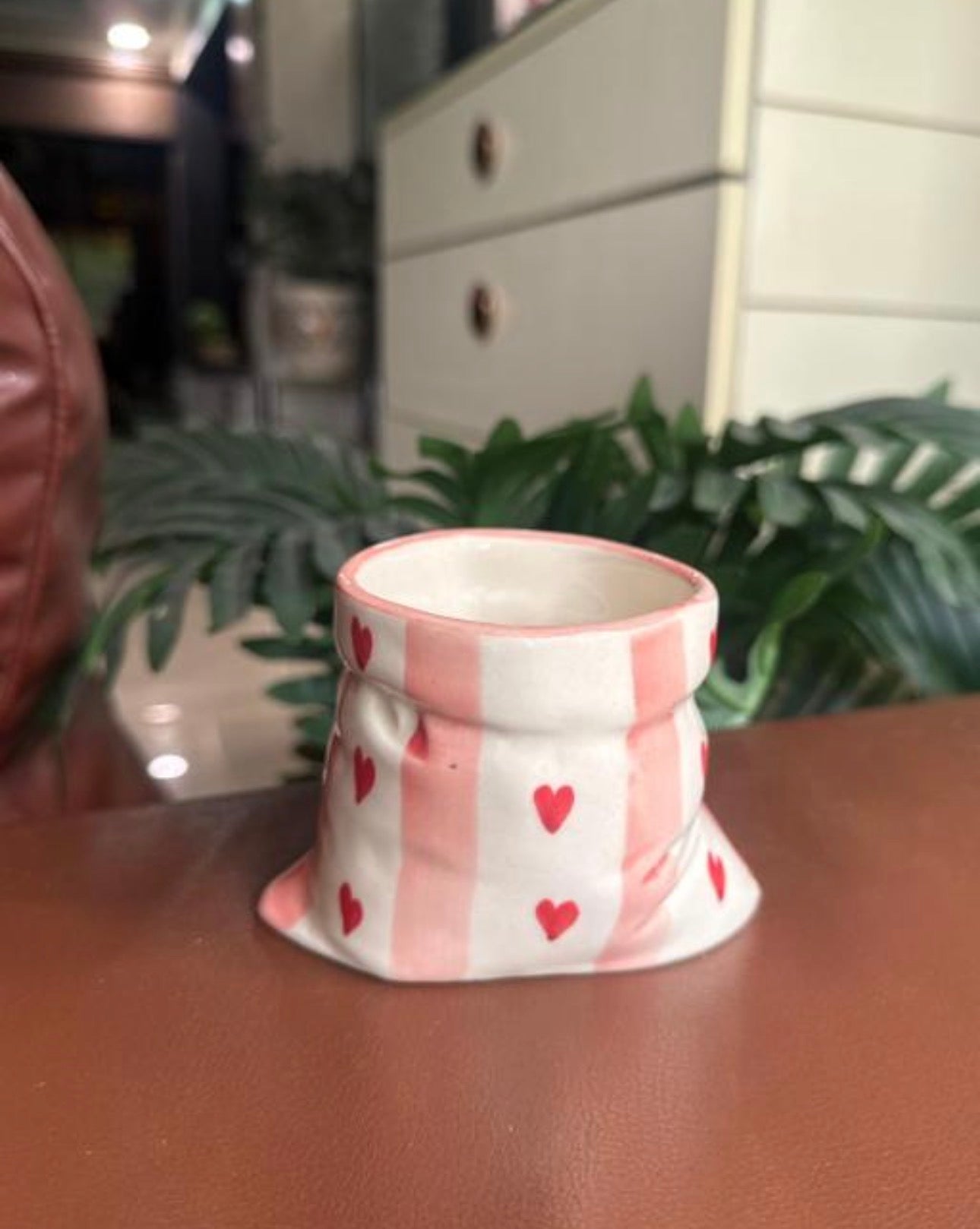Cute Heart Print Couch Mug / Sack shape Mug