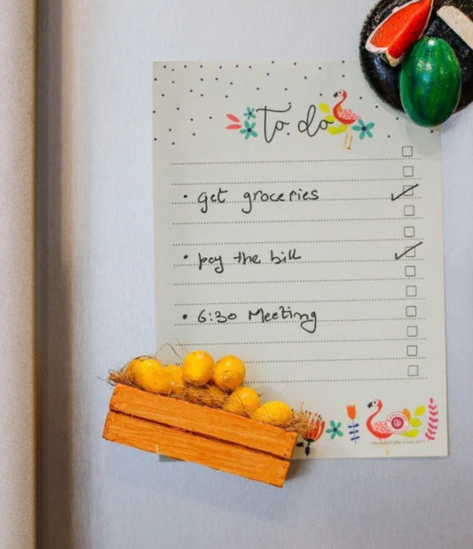 Mango Basket Miniature Fridge Magnet