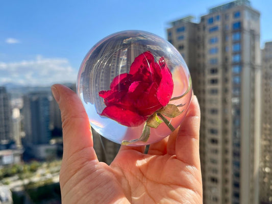 Real Flowers Paperweight