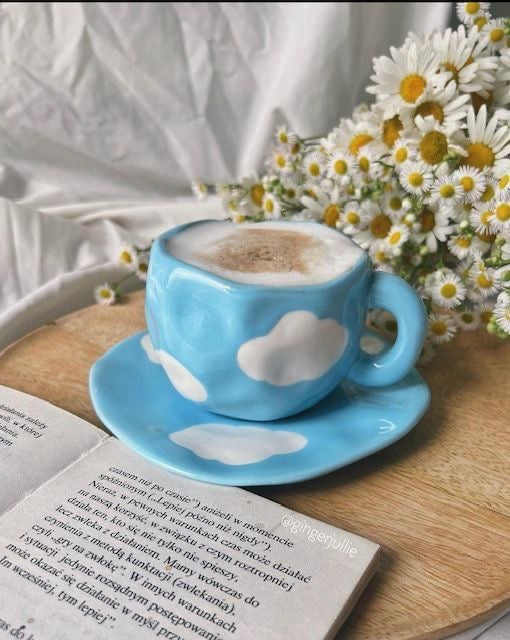 Pinterest Cloud Mug & Saucer Set