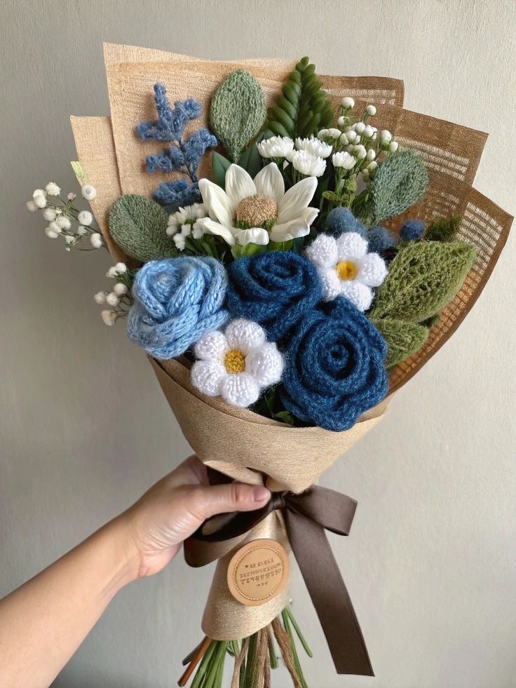 Handmade Exotic Crochet Flowers Bouquet