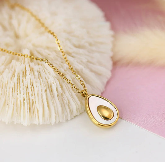 18K Anti-Tarnish Minimalist Avocado Necklace