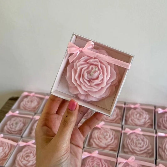 Rose Peony Candles for Return Favors
