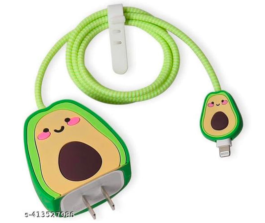 Cute Avocado Design Charger Cover for iPhones (18W-20W Charger)