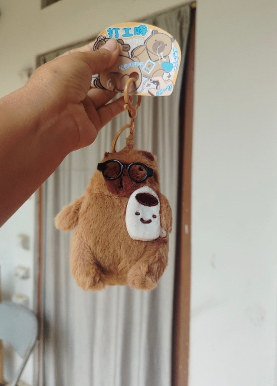 Cute Capybara Bear Cub Series Plushy Keychain/Bag Charm