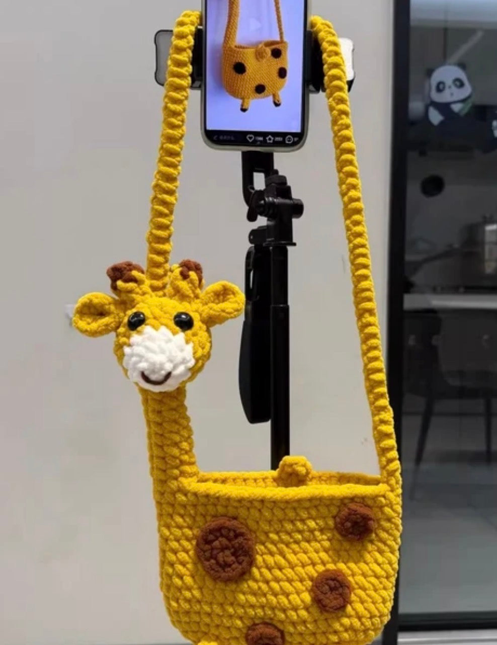 Adorable Giraffe Crochet Bag