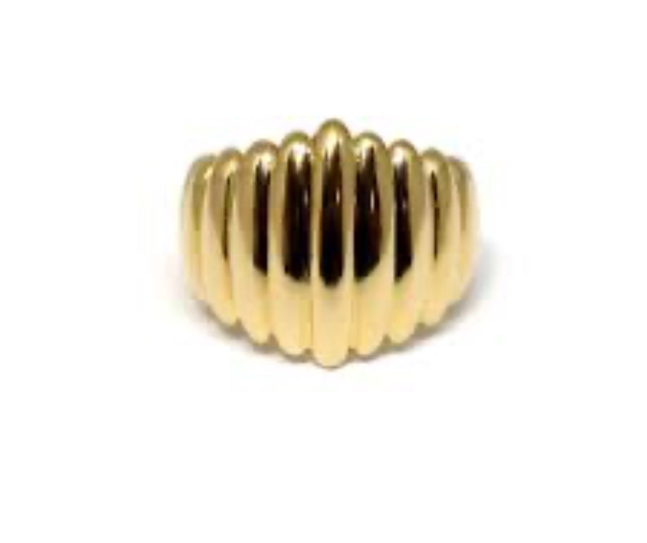 Gold Plated Twisted Dome Ring
