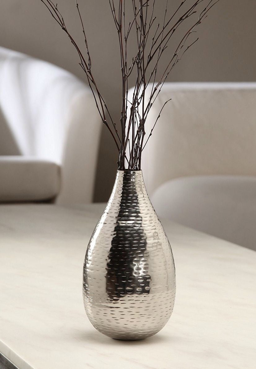 Silver Embossed Vase