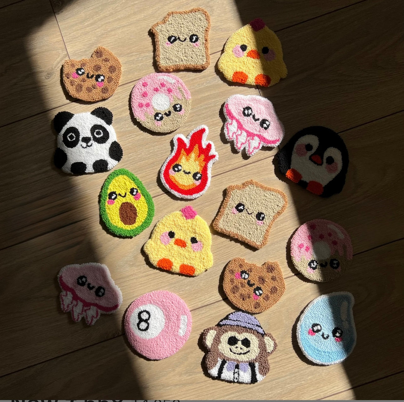 Exclusive Quirky Handmade Punch Needle Mug Rugs / Coasters